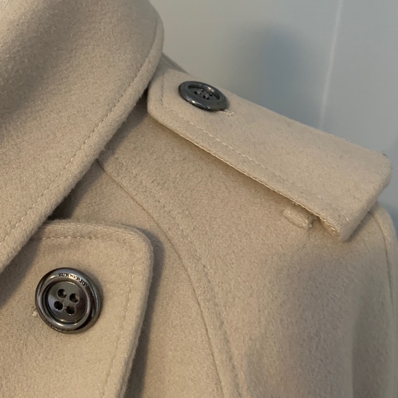 Burberry London wool and cashmere trench coat. - Picture 3 of 12